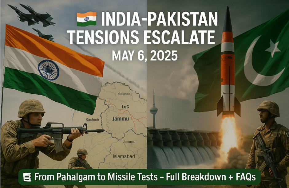 India-Pakistan Tensions May 6, 2025 – Attack, Treaty Suspension, Missile Tests & FAQs